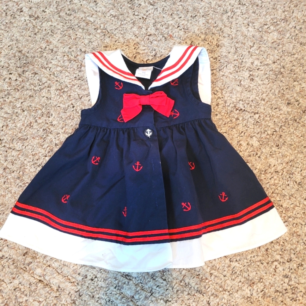 Sailor girl outfit 9 months blue dress